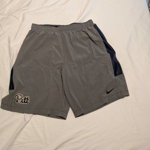 Men's PItt Script Grey Athletic Shorts XXL